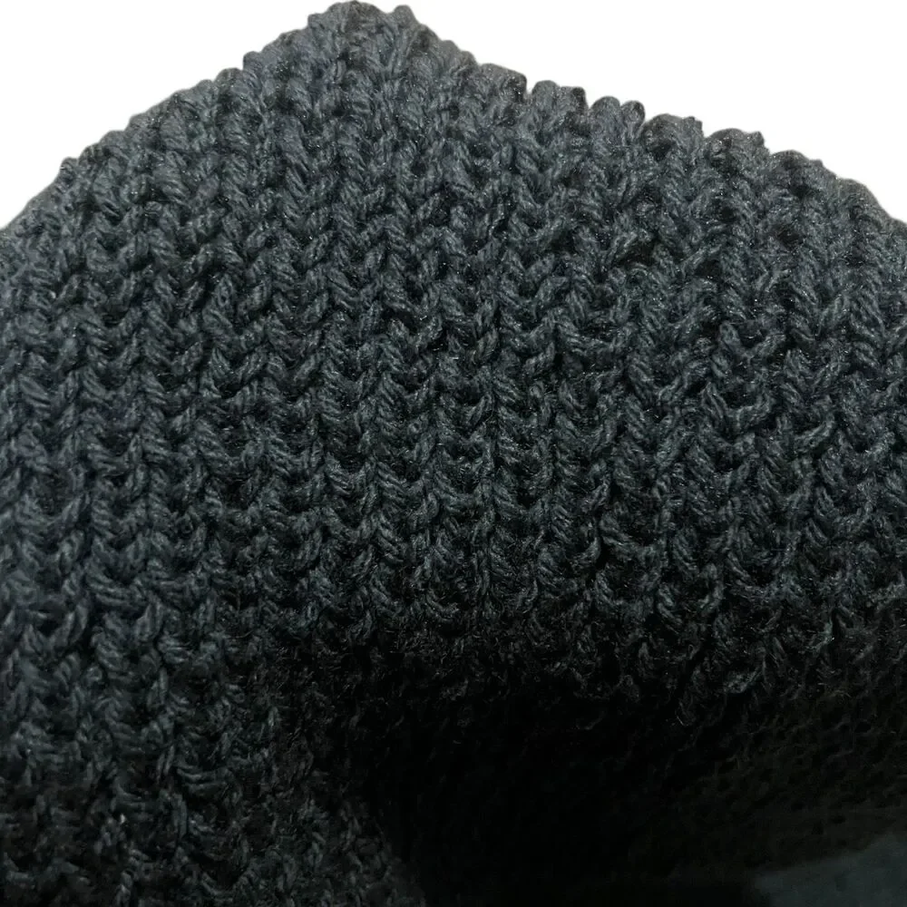 Dark Gray Handmade Wide Scarf